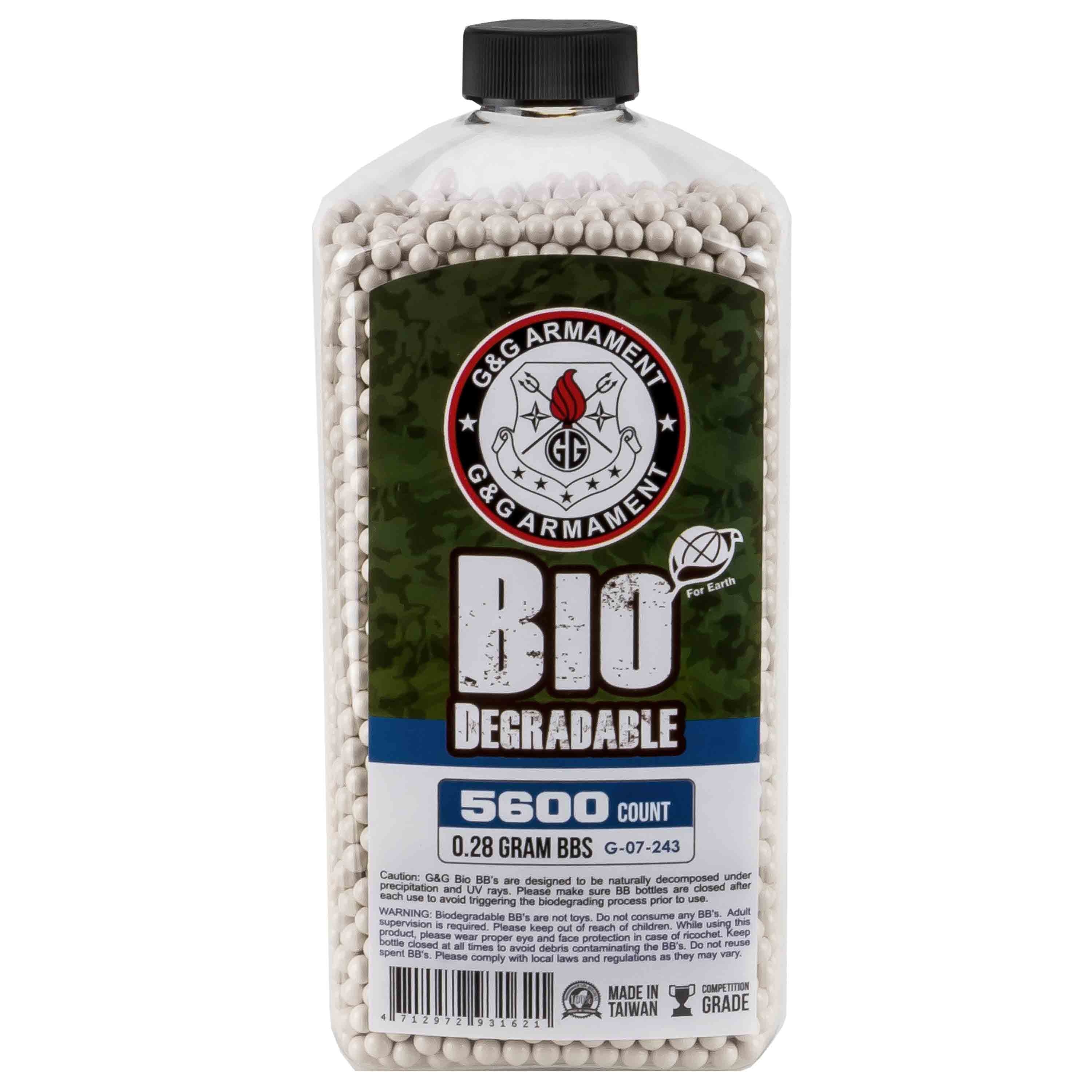 BBs G  G  Bio  Airsoft 6 mm 0 28 g  5600 uds blancos